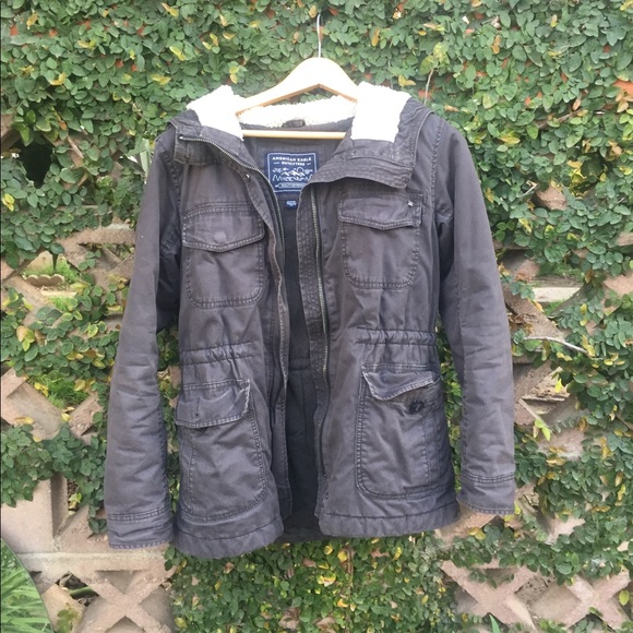 American Eagle Outfitters Jackets & Blazers - Warm Grey Utility Jacket